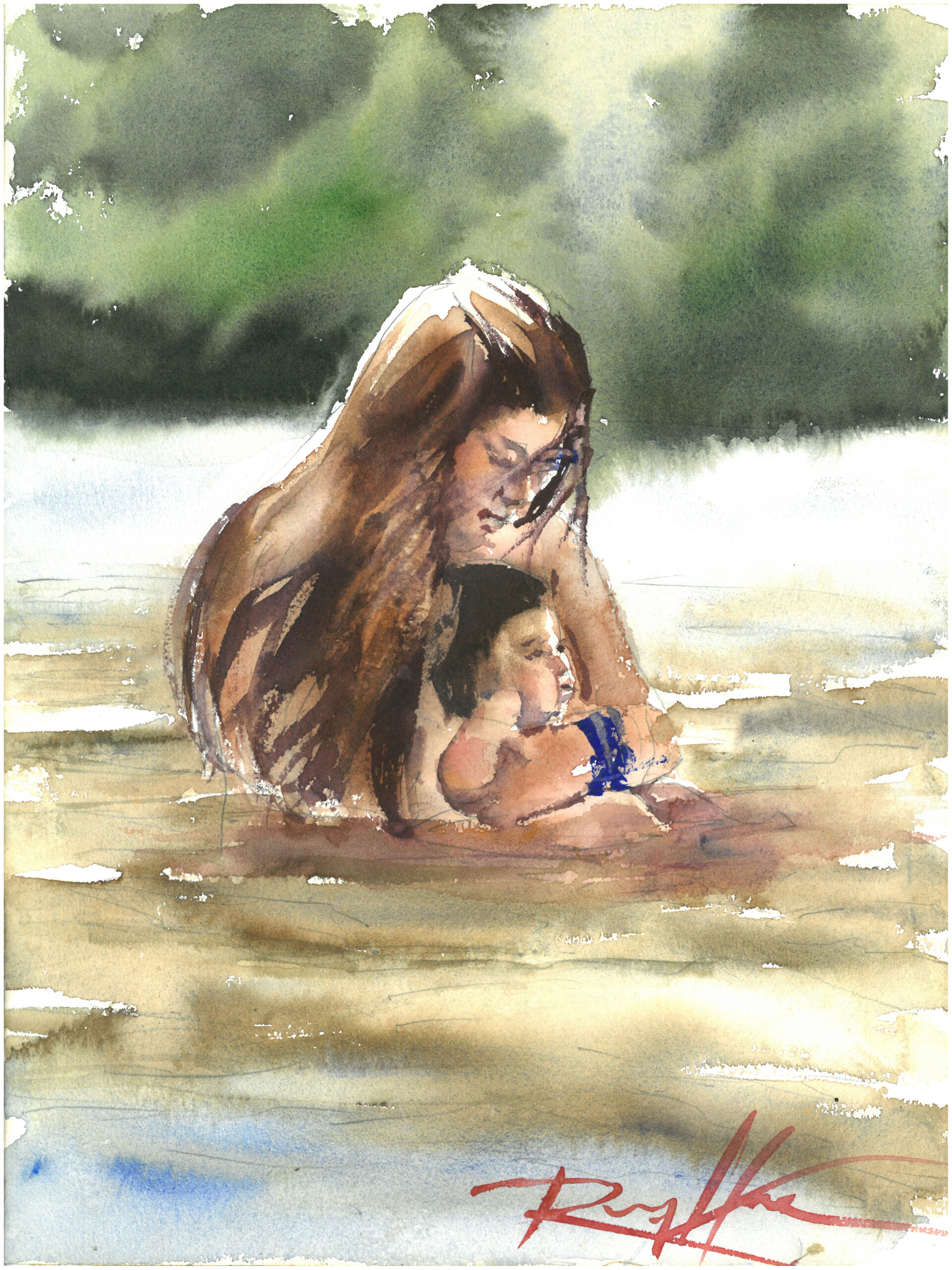 O primeiro banho de rio